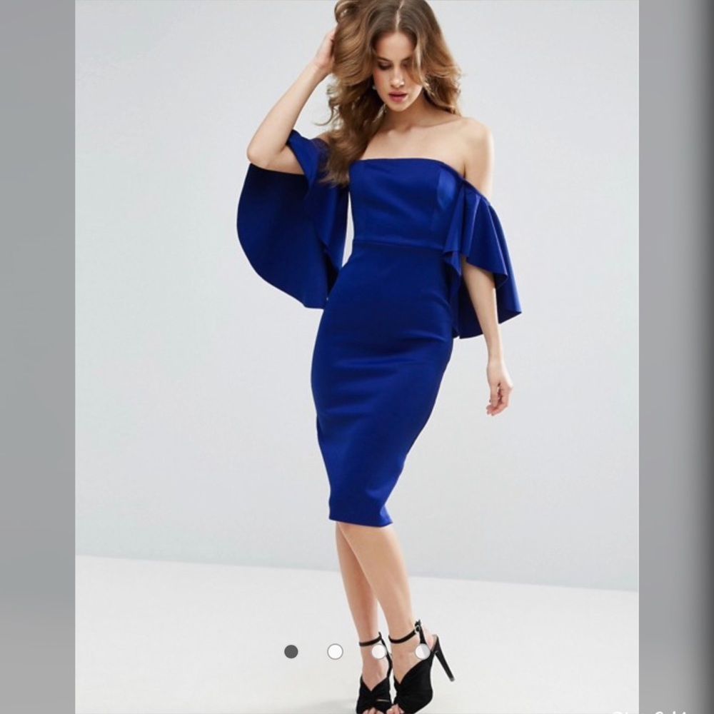 ASOS Cobalt blue bodycon midi dress